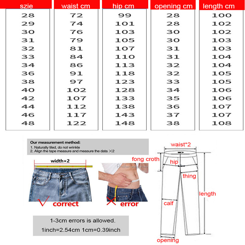 Suures suuruses lahtised teksad Uued puuvillased teksapüksid, kvaliteetsed meeste teksad, pikad venivad haaremipüksid, suur suurus