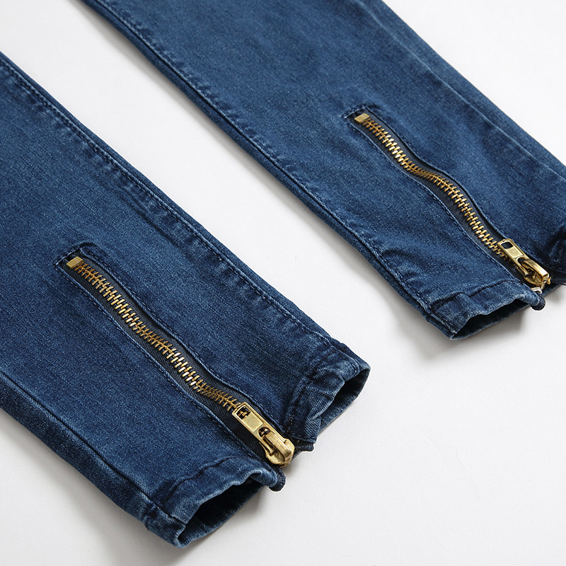 High Street traperice s rupama na koljenima Tide Brand Jeans Muške američke retro vide rupe hlače s rupama na tanke noge velike veličine