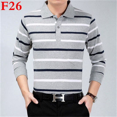 Μακρυμάνικα μπλουζάκια άνοιξη φθινοπώρου 2023 Ανδρικά ρούχα με γιακά με ριγέ ριγέ τσέπη Λεπτή χαλαρή μόδα casual μπλούζες