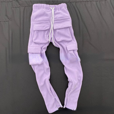 Nove muške ležerne hlače Safari stil Višestruke opcije boja Rastezljive džogeri s uzicom Trenirke Jesenske muške hlače