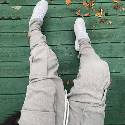 Nove muške ležerne hlače Safari stil Višestruke opcije boja Rastezljive džogeri s uzicom Trenirke Jesenske muške hlače