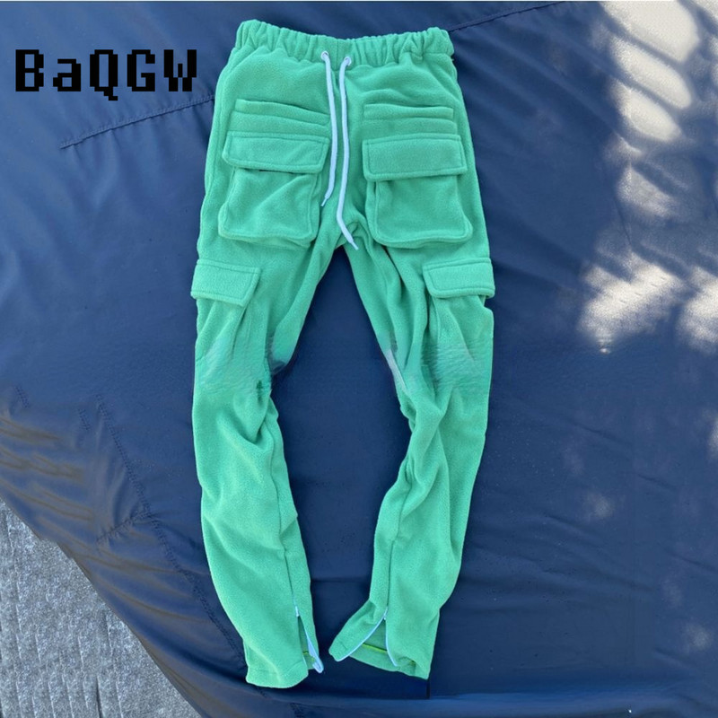 Nove muške ležerne hlače Safari stil Višestruke opcije boja Rastezljive džogeri s uzicom Trenirke Jesenske muške hlače