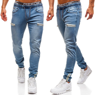 Mood Street Meeste Teksad Skinny Vintage Wash Täispehme puuvillane teksapüksid vabaaja Slim Fit teksapüksid taskuga