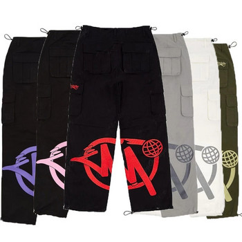 Streetwear Y2K Cargo Pant Гащеризон Минус два черни панталони 2023 New Harajuku Fashion Ежедневни свободни мъжки Rock Straight широки панталони