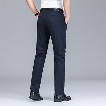 Марка Зимен високоеластичен бизнес панталон Мъжки дебел плътен прав ежедневен официален офис панталон Мъжки голям размер 35 40