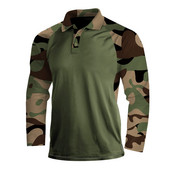 Sõjaväe vormisärk Meeste kamuflaažiga võitlussärgid, pikkade varrukatega vabaaja mugavus, vaba välisspordi T-särk särk top pluus