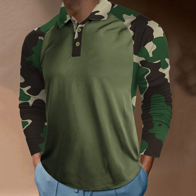 Sõjaväe vormisärk Meeste kamuflaažiga võitlussärgid, pikkade varrukatega vabaaja mugavus, vaba välisspordi T-särk särk top pluus