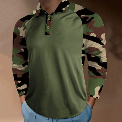 Sõjaväe vormisärk Meeste kamuflaažiga võitlussärgid, pikkade varrukatega vabaaja mugavus, vaba välisspordi T-särk särk top pluus