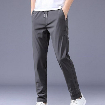 Άνοιξη καλοκαιρινό ανδρικό παντελόνι ελαστική μέση Κορεάτικο στυλ καθημερινό παντελόνι με κορδόνι Ανδρικό ίσιο παντελόνι για ρούχα στο δρόμο