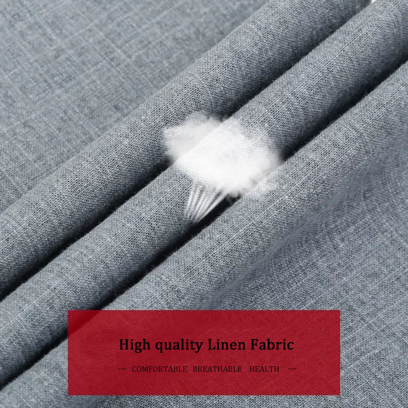 Muške hlače Ležerne hlače Muške lanene hlače Ljetne tanke elastične hlače u struku Poslovni ured 5XL Velika veličina