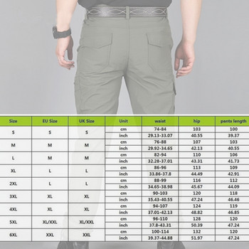 Casual Summer Cargo Παντελόνι Ανδρικό Παντελόνι Tactical Multiple Pocket Ανδρικό Στρατιωτικό Παντελόνι Αδιάβροχο Quick Dry Plus Size S-5XL παντελόνι