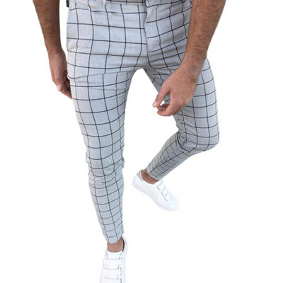 Donje hlače Popularne Cool Pencil Hlače srednjeg rasta Temperament Pencil Hlače srednjeg struka Muška odjeća