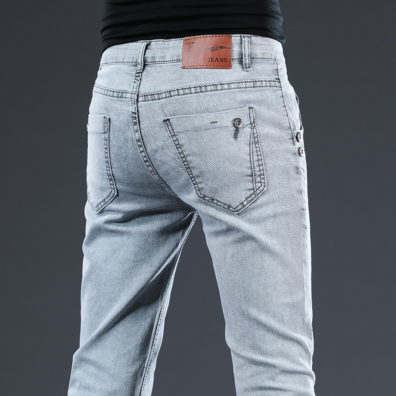 Ανδρικά επώνυμα Skinny Jeans Υψηλής ποιότητας Slim Joggers Stretch Casual Blue Classic Ανδρικό νεανικό τζιν παντελόνι μόδας