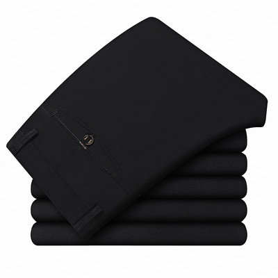 2022 proljeće ljeto 100% pamuk ravne poslovne hlače muške ležerne hlače udobne tanke duge hlače visokog struka lagane