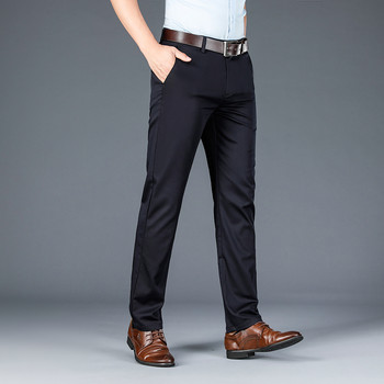Пролет Лято Прав панталон Мъжки памучен бизнес стреч кралско син цвят каки черен тънък офис официален панталон Мъжки размер 40 42