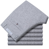 Lenjerie de vară Pantaloni casual de afaceri pentru bărbați mărime mare, formali, clasici, respirabili, 9 culori, pantaloni subțiri pentru costum de birou pentru bărbați