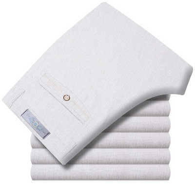 Lenjerie de vară Pantaloni casual de afaceri pentru bărbați mărime mare, formali, clasici, respirabili, 9 culori, pantaloni subțiri pentru costum de birou pentru bărbați