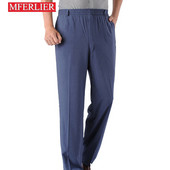Kevadsuvi meeste püksid 8XL vöökoht 138cm 5XL 6XL 7XL õhukesed avarad püksid meestele