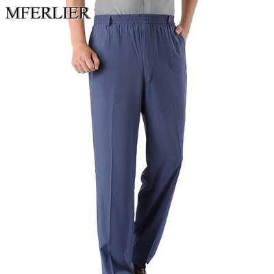 Kevadsuvi meeste püksid 8XL vöökoht 138cm 5XL 6XL 7XL õhukesed avarad püksid meestele