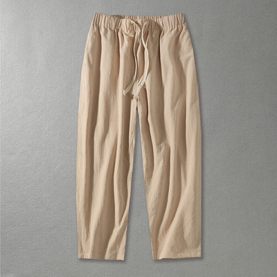 Suvised meeste püksid 12XL 11XL 10XL 9XL 8XL 7XL vöökoht 170cm puuvillased plusssuuruses pahkluuni ulatuvad püksid