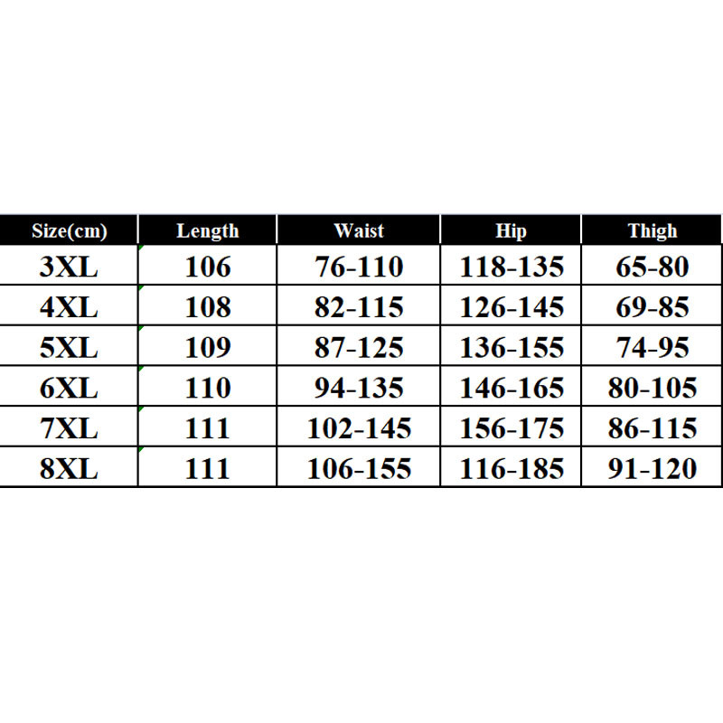 Ljeto Proljeće Trenirke velikih veličina 5XL 6XL 7XL 8XL struk 155 cm široke muške hlače