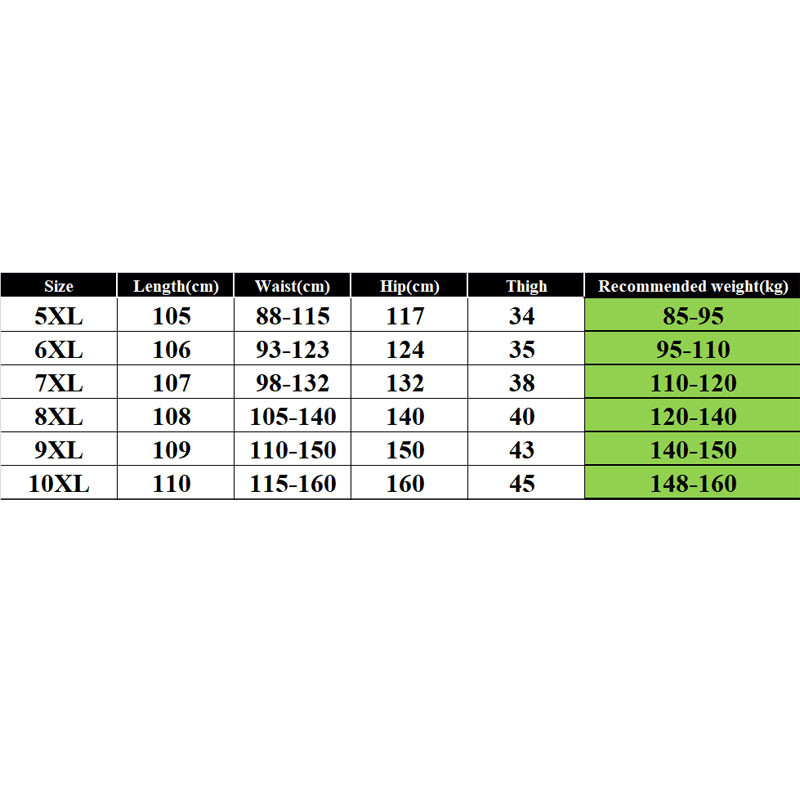 Suvekevad suured meeste püksid 10XL 160kg 9XL 8XL 7XL pikad püksid