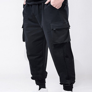 Есенни пролетни мъжки панталони 7XL Тегло 140 кг 5XL 6XL Дълги мъжки панталони черни цветове