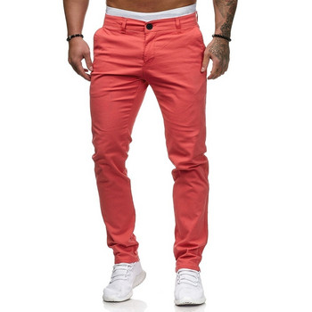Нови едноцветни бизнес панталони Мъжки официални бизнес панталони Тънки панталони с прави крачоли Ежедневни панталони