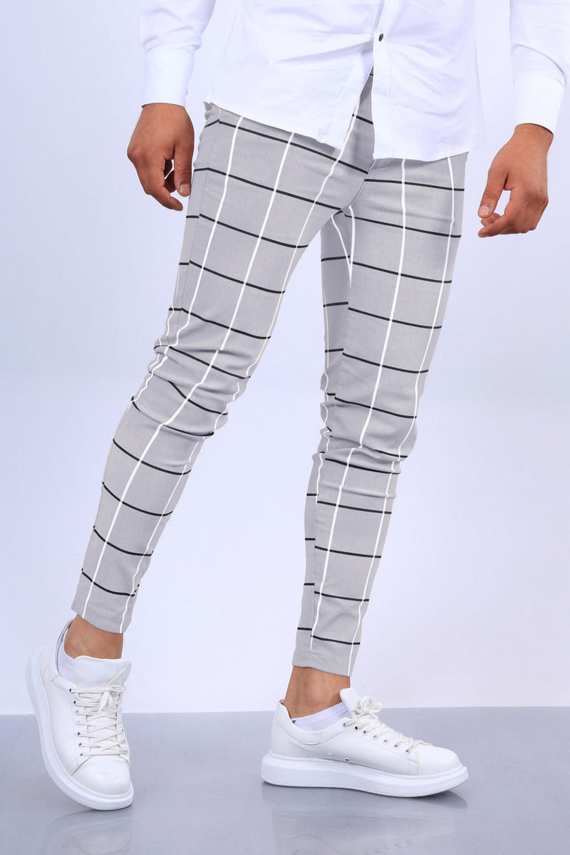 Uus mood meeste punased rohelised triibulised vabaaja äripliiatsipüksid meeste ärimood Slim Fit ruudulised pidulikud püksid tänavarõivad