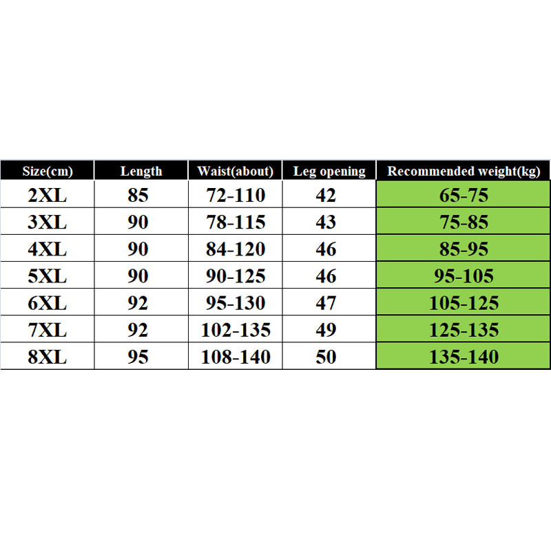 140KG kevadsuvi Pluss suurus püksid 6XL 7XL 8XL puuvillased püksid meeste lahtised 5 värvi