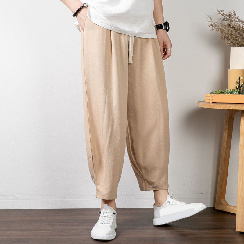 140KG kevadsuvi Pluss suurus püksid 6XL 7XL 8XL puuvillased püksid meeste lahtised 5 värvi