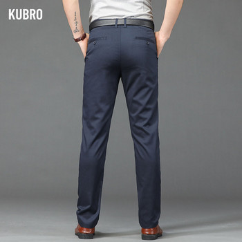 KUBRO 2023 Тънки нови мъжки панталони Модерни ежедневни панталони за всеки мач Мъжки свободни прави модални бизнес леки облекла от лиоцел