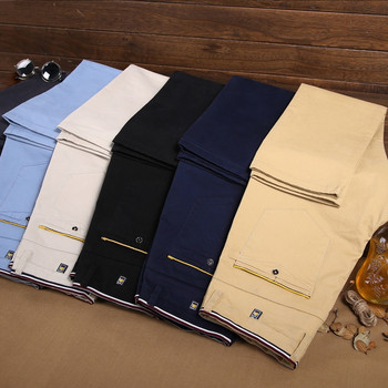 6 цвята 2022 Нови пролетни и летни мъжки тънки ежедневни панталони Модни бизнес памучни маркови тънки панталони Класически стил