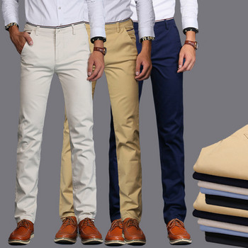 6 цвята 2022 Нови пролетни и летни мъжки тънки ежедневни панталони Модни бизнес памучни маркови тънки панталони Класически стил