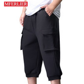 Kevadsuvi Meeste Püksid 5XL 6XL 7XL Vöökoht 145cm Plus Size Cargo Püksid Must Värv