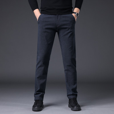 Kevad sügis Disain Meeste vabaaja püksid õhukesed puuvillased püksid, sirged püksid, meeste mood, veniv äri, suur suurus 38