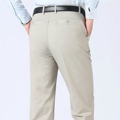 Καλοκαιρινό λεπτό παντελόνι Ανδρικό βαμβακερό φθινοπωρινό χοντρό παντελόνι μόδας Μάρκα Cargo Παντελόνι Έξυπνο casual μασίφ γκρι κοστούμι χακί παντελόνι YYQWSJ