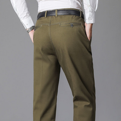 Καλοκαιρινό λεπτό παντελόνι Ανδρικό βαμβακερό φθινοπωρινό χοντρό παντελόνι μόδας Μάρκα Cargo Παντελόνι Έξυπνο casual μασίφ γκρι κοστούμι χακί παντελόνι YYQWSJ