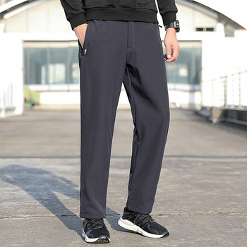 Ανδρικό καλοκαιρινό παντελόνι Cargo Μεγάλο μέγεθος Ice Silk Stretch Παντελόνι με ίσιο πόδι που αναπνέει, ελαστικό μακρύ παντελόνι Quick Dry