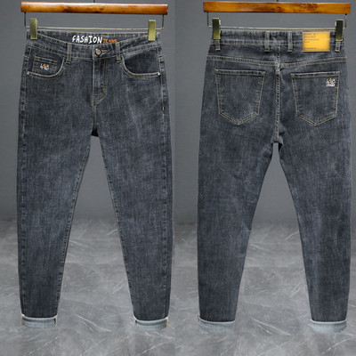 KSTUN Meeste Teksad Kaubamärk Denim Püksid Stretch Slim Fit Hall Sinine Mustad Teksad Meestele Tänavarõivad Vabaaja meeste püksid Meeste teksad