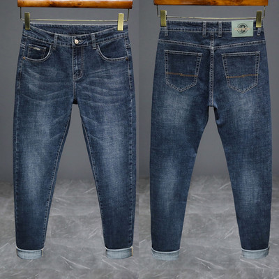 KSTUN Meeste Teksad Kaubamärk Denim Püksid Stretch Slim Fit Hall Sinine Mustad Teksad Meestele Tänavarõivad Vabaaja meeste püksid Meeste teksad