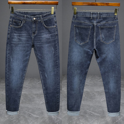 KSTUN Meeste Teksad Kaubamärk Denim Püksid Stretch Slim Fit Hall Sinine Mustad Teksad Meestele Tänavarõivad Vabaaja meeste püksid Meeste teksad