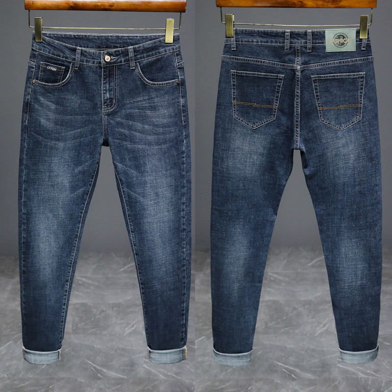 KSTUN Meeste Teksad Kaubamärk Denim Püksid Stretch Slim Fit Hall Sinine Mustad Teksad Meestele Tänavarõivad Vabaaja meeste püksid Meeste teksad