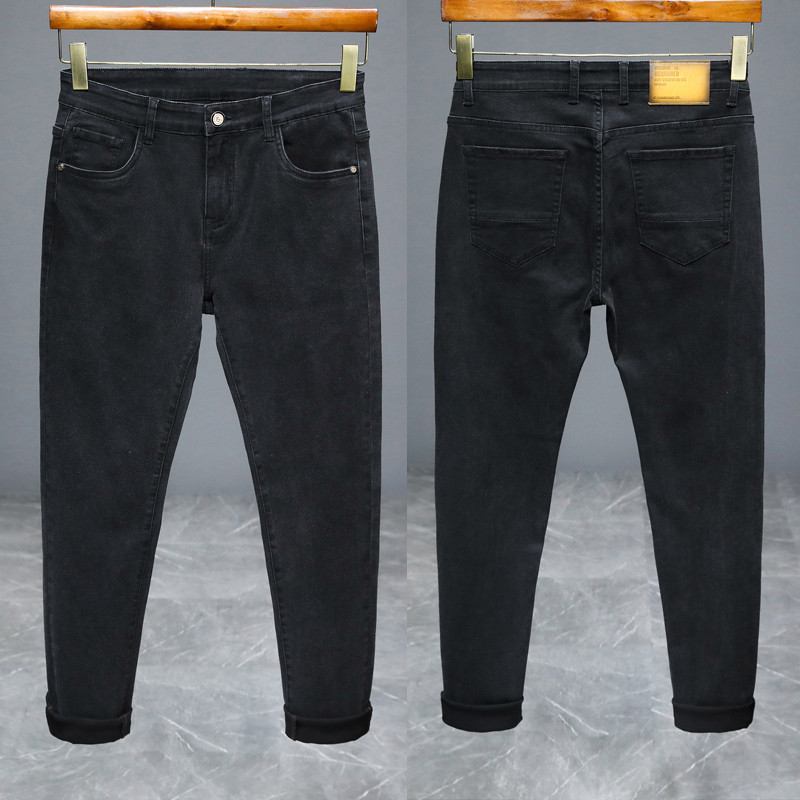 KSTUN Meeste Teksad Kaubamärk Denim Püksid Stretch Slim Fit Hall Sinine Mustad Teksad Meestele Tänavarõivad Vabaaja meeste püksid Meeste teksad