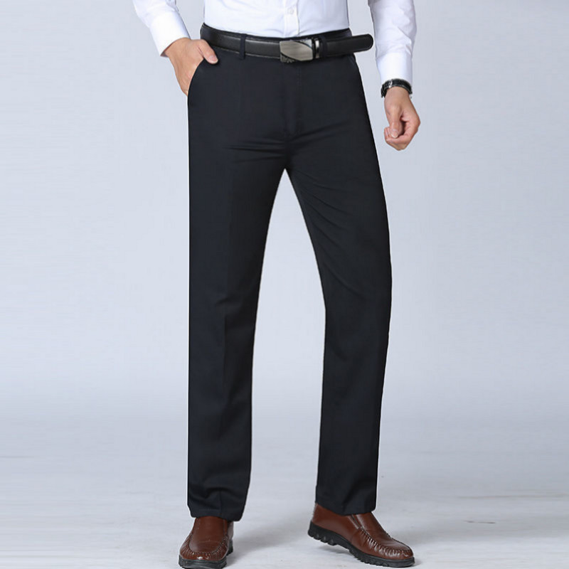 Suvine õhuke sügis paks puuvillane sirge ülikond püksid meeste lahtised püksid äri solid hall kaki vabaaja brändi riided Gozbkf