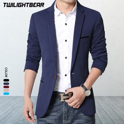 Sacouri casual noi pentru bărbați, toamnă, primăvară, modă, jachetă de costum subțire pentru bărbați, blazer masculin, îmbrăcăminte Vetement Homme 5XL AY1415