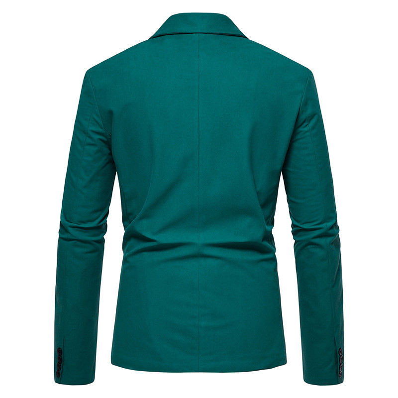 Ανδρικό σκούρο πράσινο μπλέιζερ άνοιξη 2023 Ολοκαίνουργιο ανδρικό παλτό με ένα κουμπάκι με λεπτή εφαρμογή τζάκετ μόδας για πάρτι