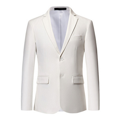 Ανδρικό μπλέιζερ γάμου για επαγγελματικούς γαμπρούς, ανδρικό κοστούμι κοστούμι με δύο κουμπιά με εγκοπή πέτο