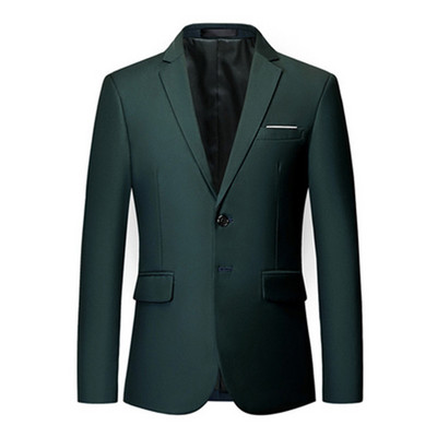Ανδρικό μπλέιζερ γάμου για επαγγελματικούς γαμπρούς, ανδρικό κοστούμι κοστούμι με δύο κουμπιά με εγκοπή πέτο