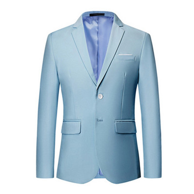Ανδρικό μπλέιζερ γάμου για επαγγελματικούς γαμπρούς, ανδρικό κοστούμι κοστούμι με δύο κουμπιά με εγκοπή πέτο